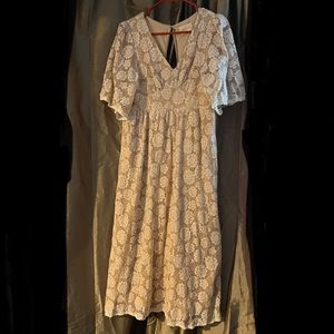 Gorgeous off white and nude lace dress